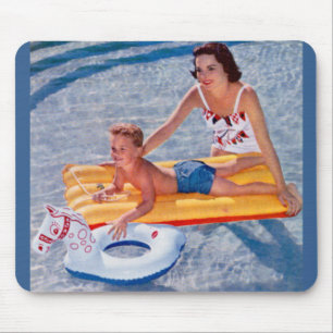 Mousepad Verão de 1950 na piscina