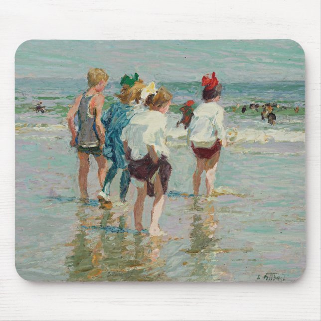 Mousepad Verão em Brighton Beach (por E.H. Potthast) (Frente)