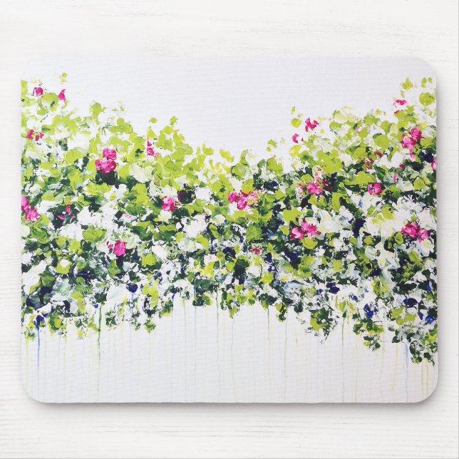 Mousepad Verão Mousemat floral verde (Frente)