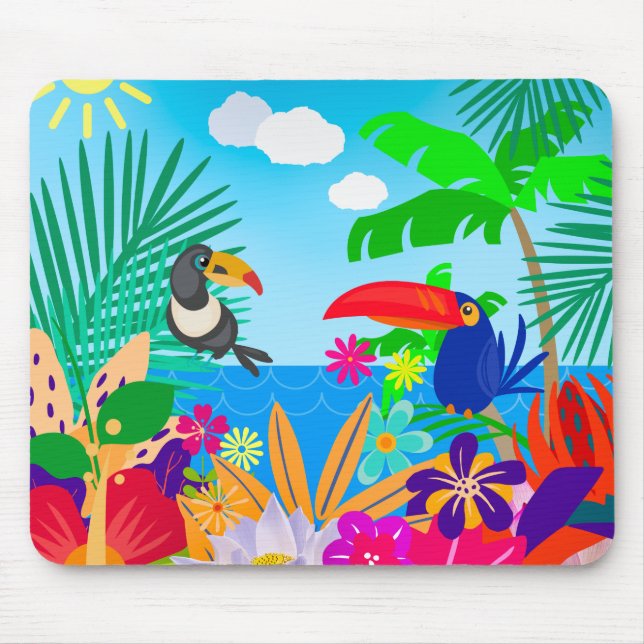 Mousepad Verão tropical (Frente)