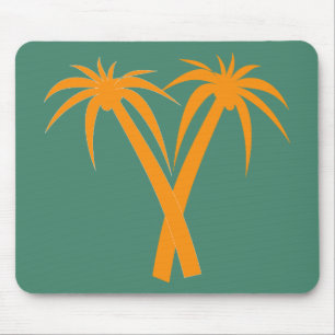 Mousepad Verão tropical da laranja das palmeiras