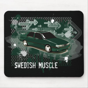 Mousepad verde aero do scarabe 9000, músculo sueco