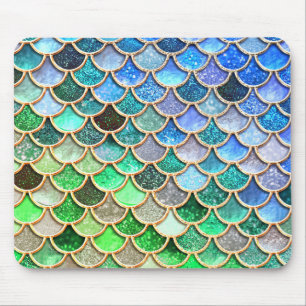 Mousepad Verde Azul Brilhante Brilhante Brilhante Escalas d
