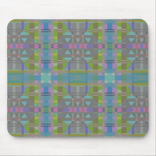 Mousepad Verde Azul Roxo Geométrico