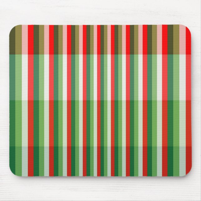 Mousepad Verde, Branco Estrela e Padrão de Sobreposição de  (Frente)