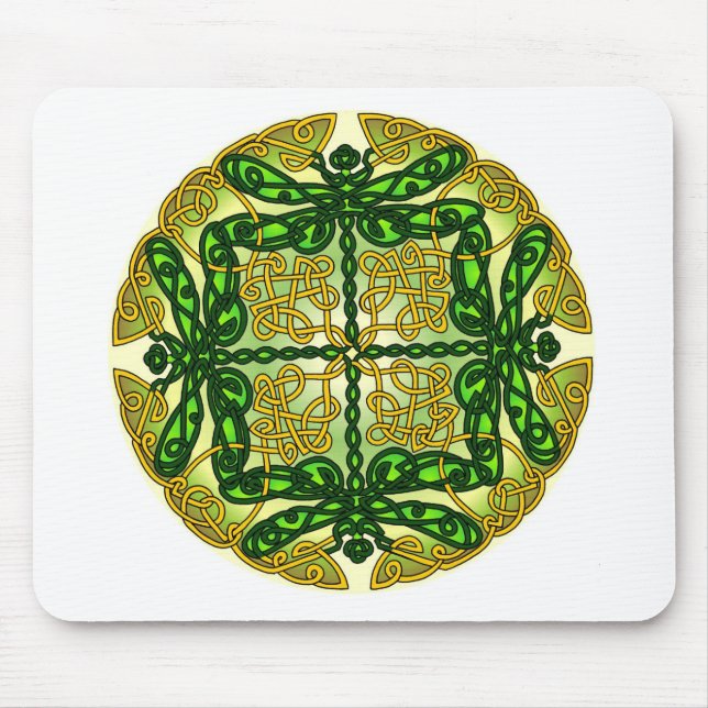 Mousepad Verde celta das libélulas (Frente)