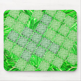 MousePad verde chamativo com quadrados e 'montagen