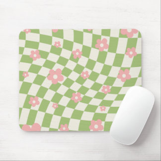 Mousepad Verde Cor-de-Rosa Verificado Floral