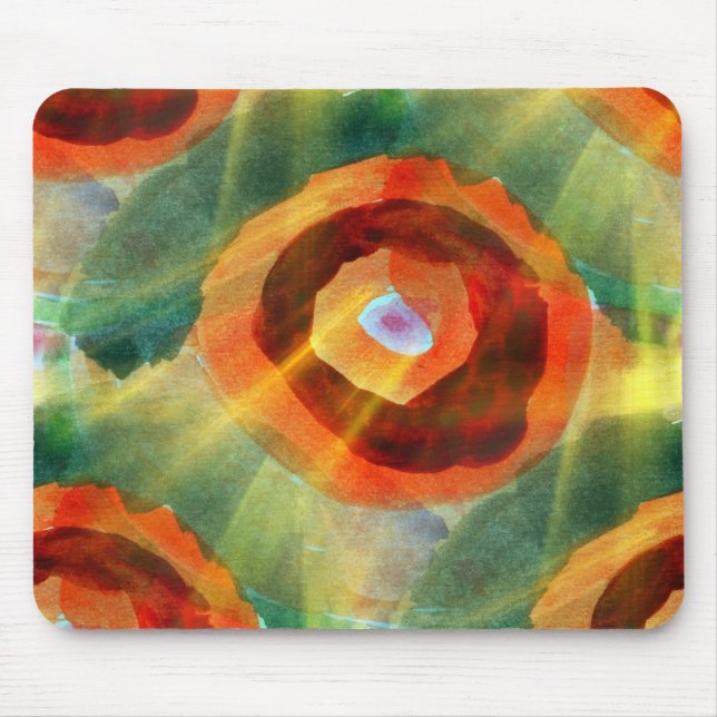 Mousepad verde da água do abstrato da textura da arte, (Frente)