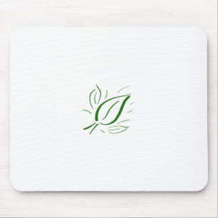 Mousepad Verde da folha da natureza mini -
