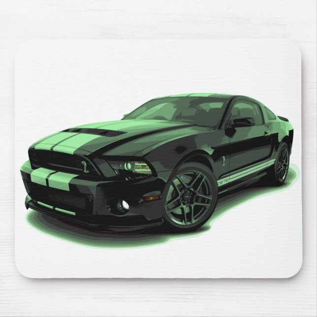 Mousepad Verde da GT 500 do mustang (Frente)