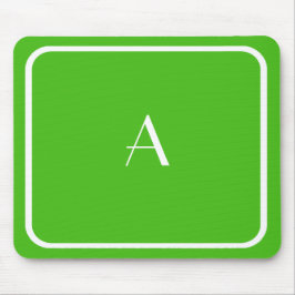 Mousepad Verde de Kelly Barata com Monograma Branc