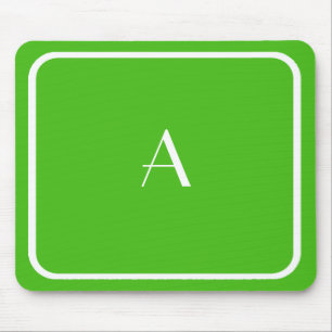 Mousepad Verde de Kelly Barata com Monograma Branc