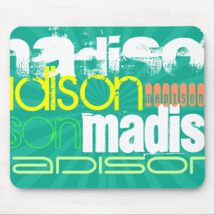 Mousepad Verde de Teal de Nome Personalizado