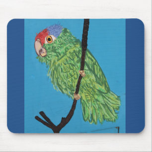mousepad verde do papagaio