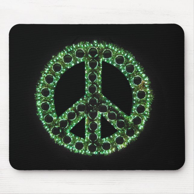 mousepad verde do sinal de paz (Frente)