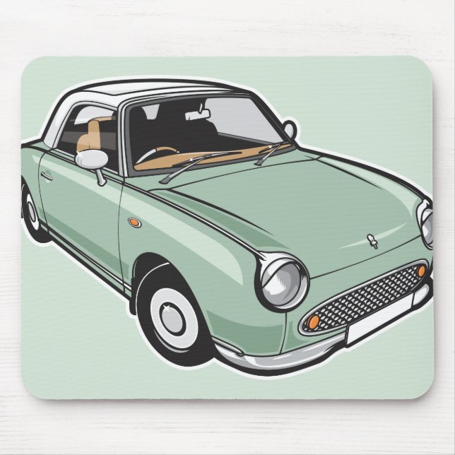 Mousepad Verde esmeralda de Nissan Figaro (Frente)
