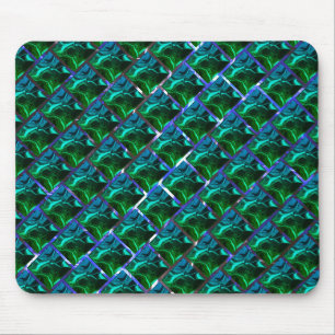 Mousepad Verde esmeralda e curvas, de grau soluto niquelada