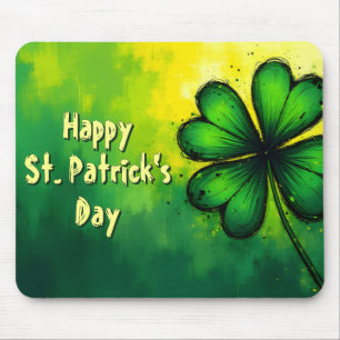 Mousepad Verde, Felicidade e Alegria - Feliz Rua. Dia de Pa