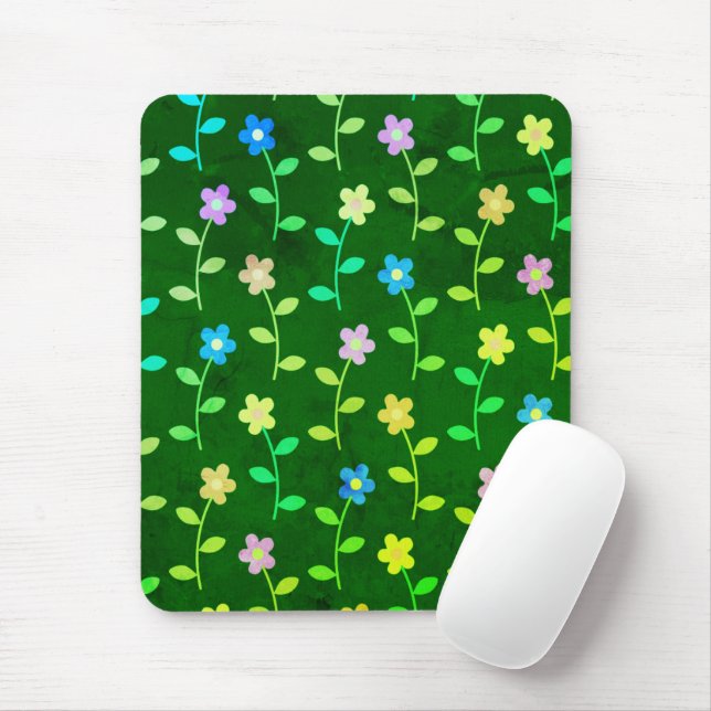 Mousepad Verde Floral (Com mouse)