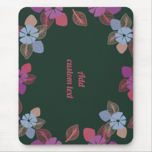 Mousepad Verde floral personalizado moderno