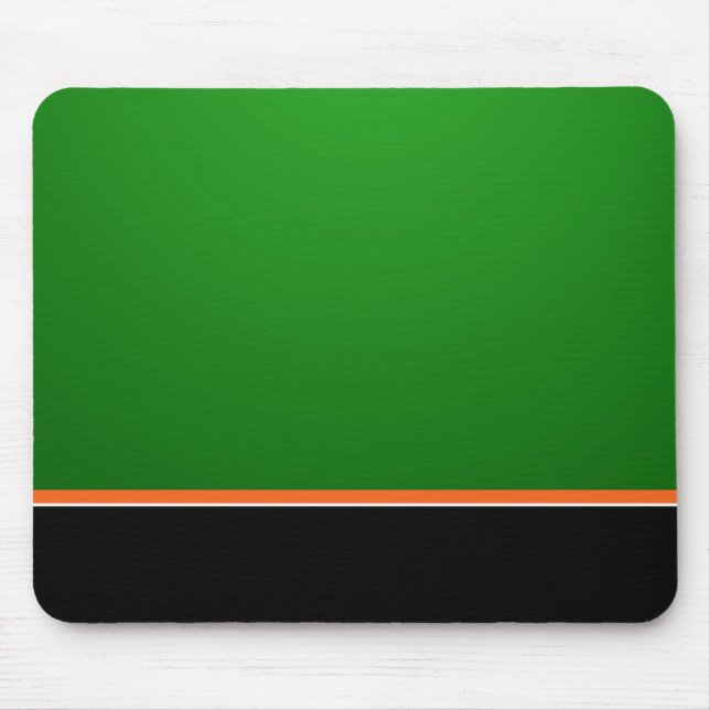 Mousepad Verde Laranja Preto Mousemat (Frente)