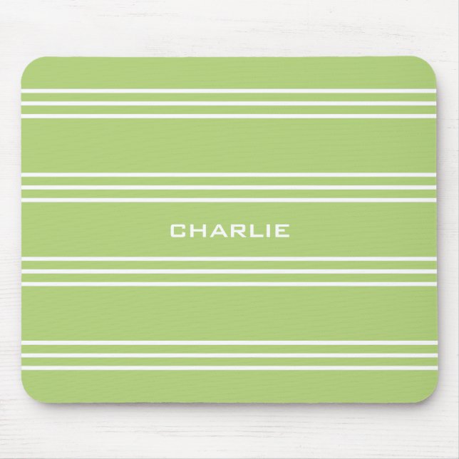 Mousepad Verde limão Banda monográfica personalizada (Frente)