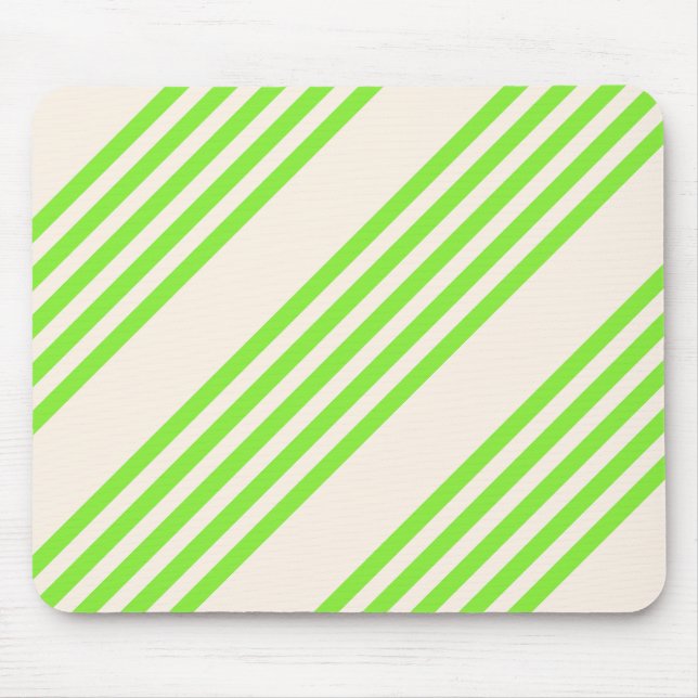 Mousepad Verde limão e bege cinco faixas (Frente)