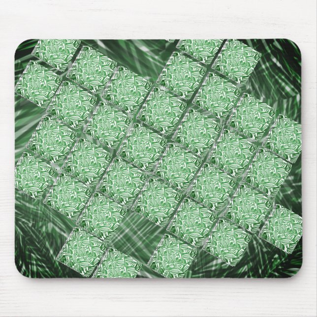 MousePad verde oliva com quadros 'faltando' (Frente)