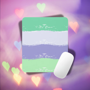 Mousepad Verde, Roxo, Cinzas - Traços De Pincel