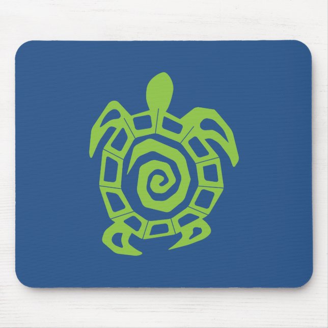 Mousepad Verde-Tartaruga e Gráfico Azul (Frente)
