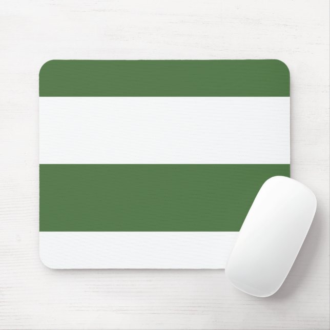 Mousepad Verdes Escuras e Largas Simples e Brancas (Com mouse)