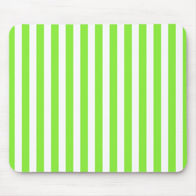 Mousepad Verdes limões e faixas brancas de doces (Frente)