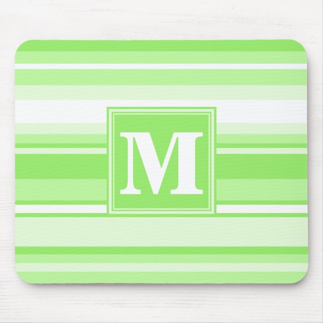 Mousepad Verdes limões monogramas (Frente)
