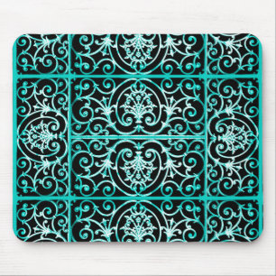 Mousepad Verdigris e padrão de deslocamento preto