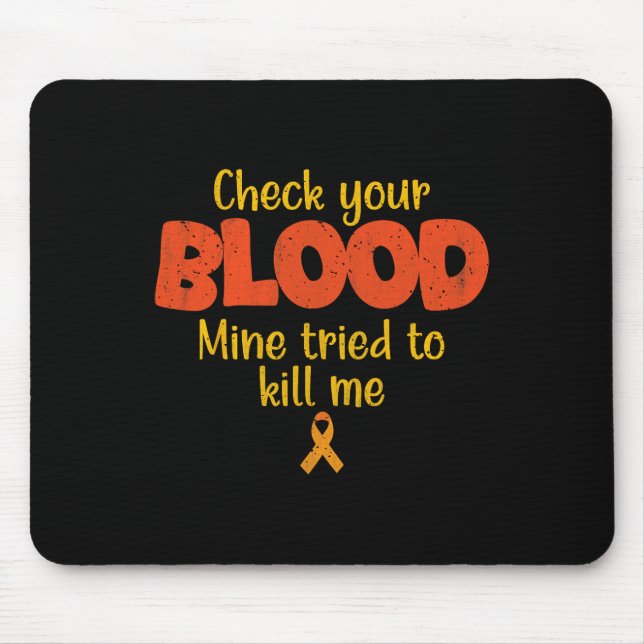 Mousepad Verificação da Conscientização do Câncer de Leucem (Frente)