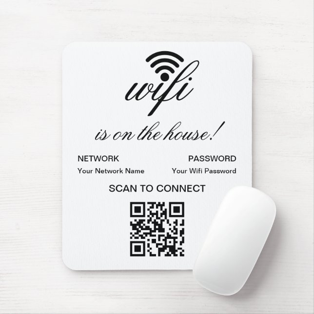 Mousepad Verificação de Internet Wifi de Código QR Personal (Com mouse)