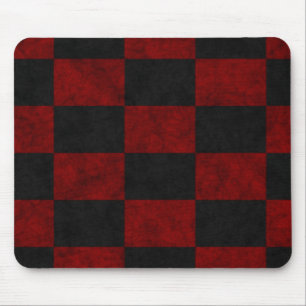 Mousepad verificação preta vermelha