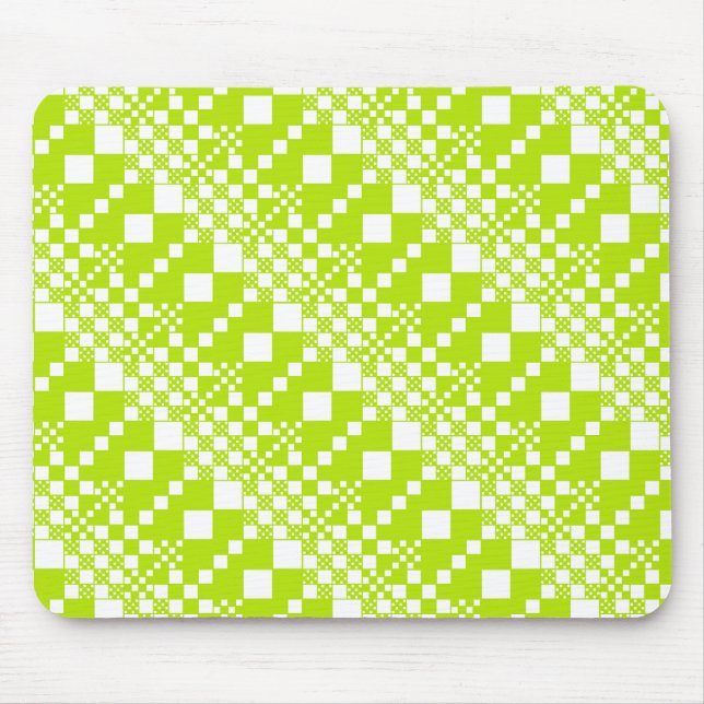 Mousepad Verificado, Verificações - Verde limão e branco (Frente)
