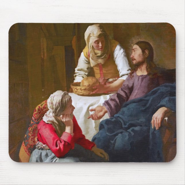 Mousepad Vermeer - Cristo na Casa de Martha e Mary (Frente)