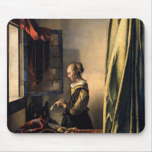 Mousepad Vermeer - Rapariga lendo uma carta em uma janela a