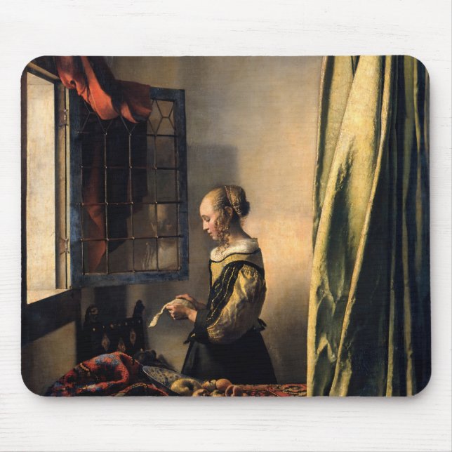 Mousepad Vermeer - Rapariga lendo uma carta em uma janela a (Frente)