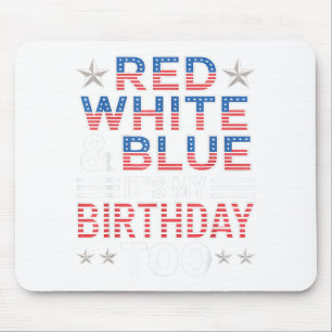 Mousepad Vermelho Branco & Azul É Meu Aniversário També
