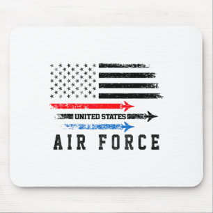 Mousepad Vermelho Branco Azul Força Aérea Sobrevoo American