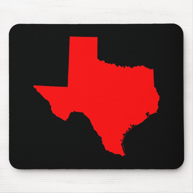 Mousepad Vermelho Brilhante e Texas Negro (Frente)