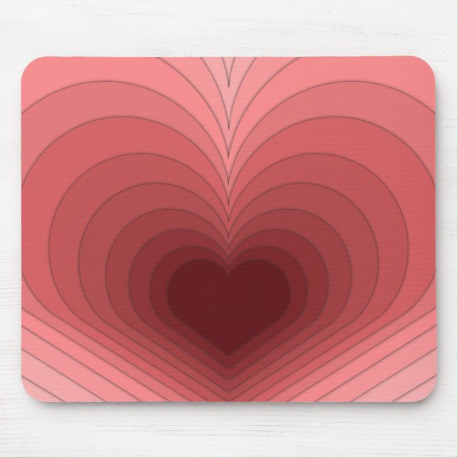 Mousepad Vermelho Cor-de-Rosa Moderno (Frente)