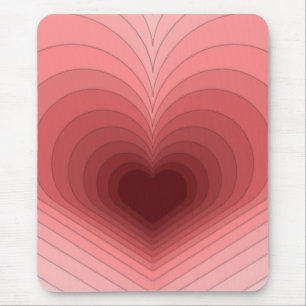 Mousepad Vermelho Cor-de-Rosa Moderno Funky Vermel