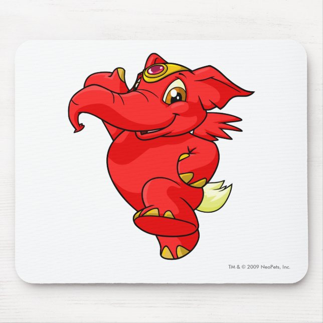 Mousepad Vermelho de Elephante (Frente)