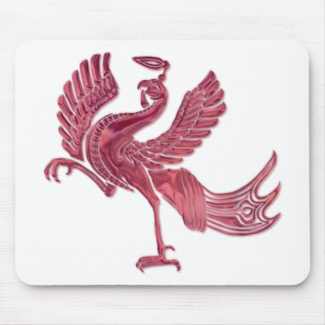 Mousepad Vermelho de pássaro vermelho (Frente)