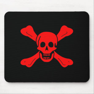 Mousepad vermelho do crânio de Richard Worley